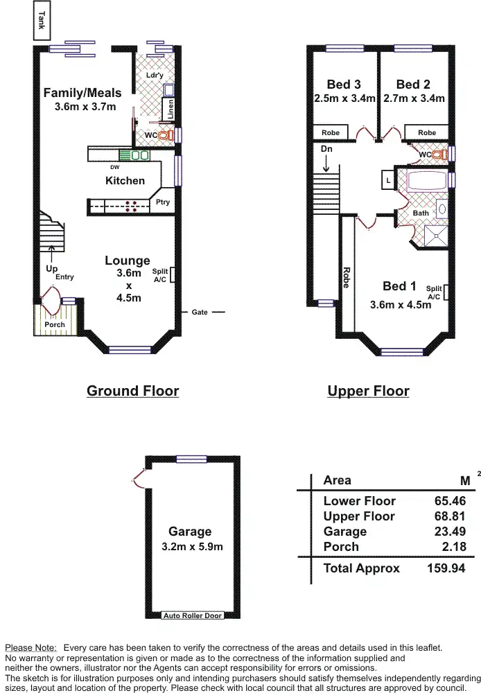 Floorplan of Homely townhouse listing, 2/412 Yatala Vale Road, Surrey Downs SA 5126
