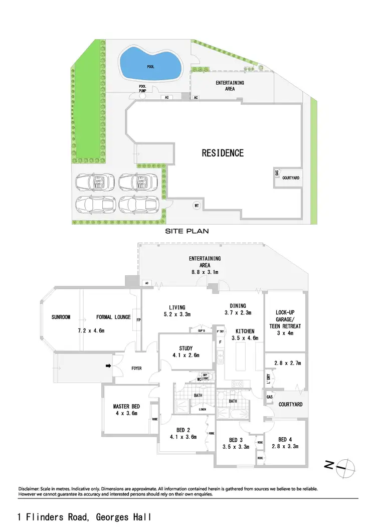 Floorplan of Homely house listing, 1 Flinders Road, Georges Hall NSW 2198