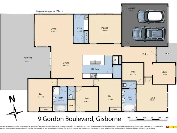 Floorplan of Homely house listing, 9 Gordon Boulevard, Gisborne VIC 3437