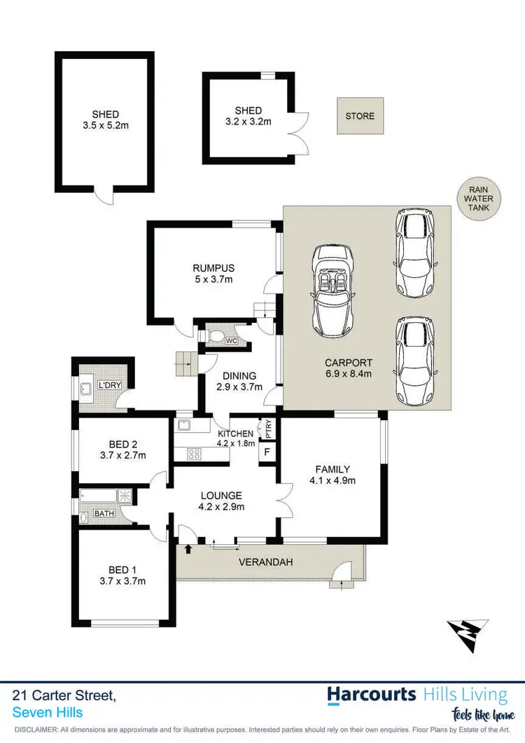 Floorplan of Homely house listing, 21 Carter Street, Seven Hills NSW 2147