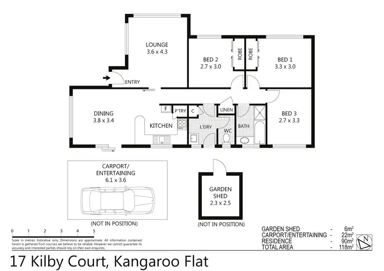 Floorplan of Homely house listing, 17 Kilby Court, Kangaroo Flat VIC 3555