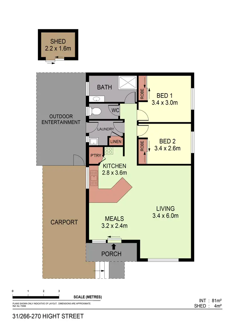 Floorplan of Homely unit listing, 31/266-270 High Street, Kangaroo Flat VIC 3555