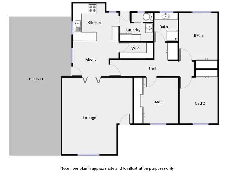 Floorplan of Homely house listing, 14 Eldridge Road, Red Cliffs VIC 3496
