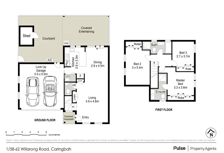 Floorplan of Homely townhouse listing, 1/58-62 Willarong Road, Caringbah NSW 2229