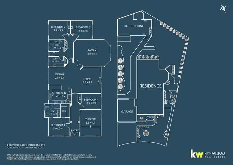 Floorplan of Homely house listing, 8 Ellenbrae Court, Traralgon VIC 3844