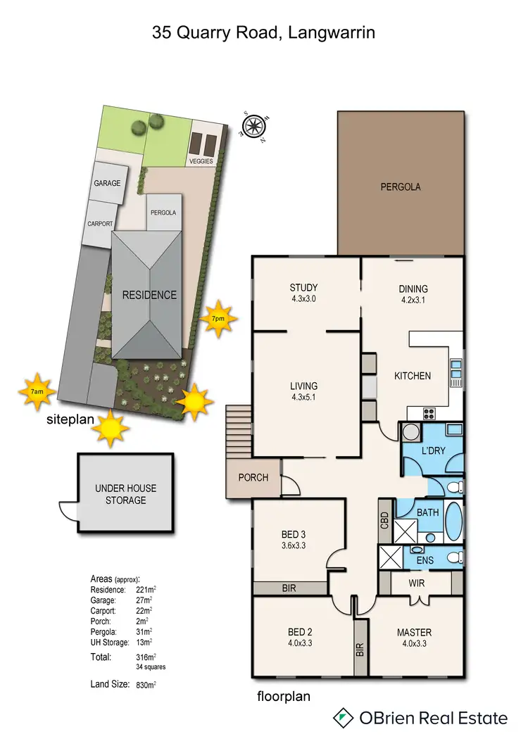 Floorplan of Homely house listing, 35 Quarry Road, Langwarrin VIC 3910