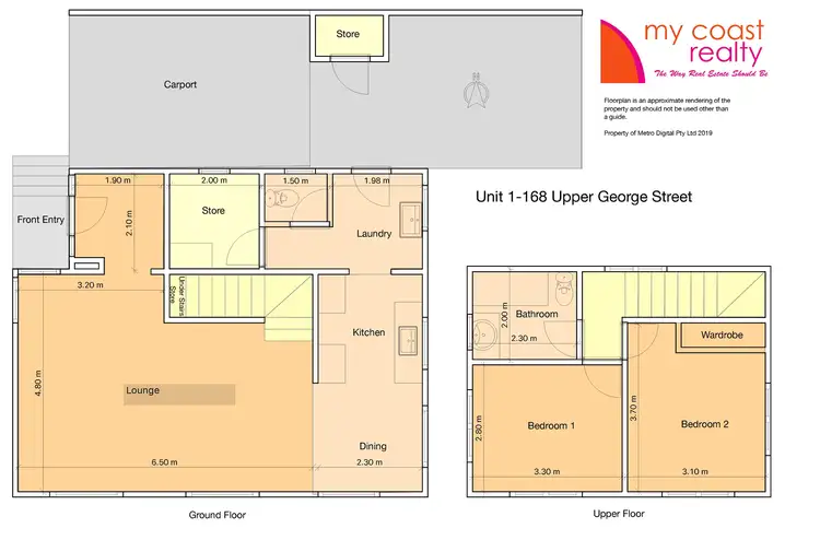 Floorplan of Homely unit listing, 1/168 Upper George Street, Devonport TAS 7310