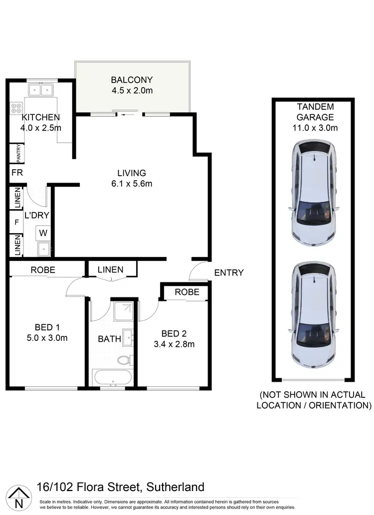Floorplan of Homely unit listing, 16/102 Flora Street, Sutherland NSW 2232