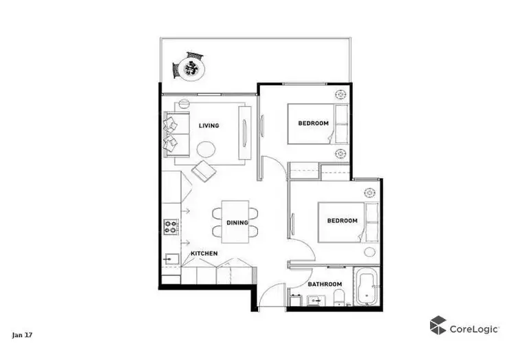 Floorplan of Homely apartment listing, 106/3 Dixon Street, Clayton VIC 3168