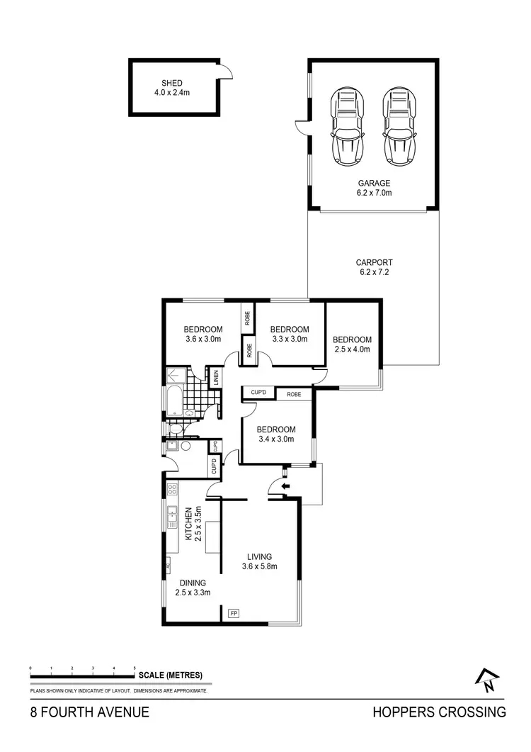 Floorplan of Homely house listing, 8 Fourth Avenue, Hoppers Crossing VIC 3029