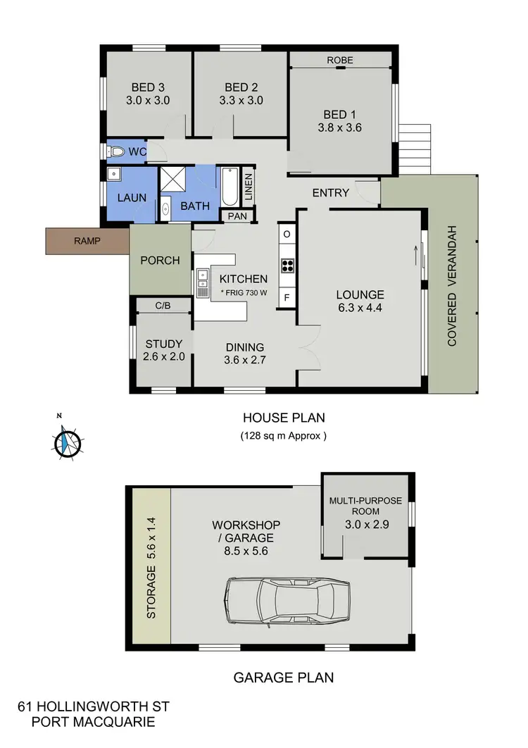 Floorplan of Homely house listing, 61 Hollingworth Street, Port Macquarie NSW 2444