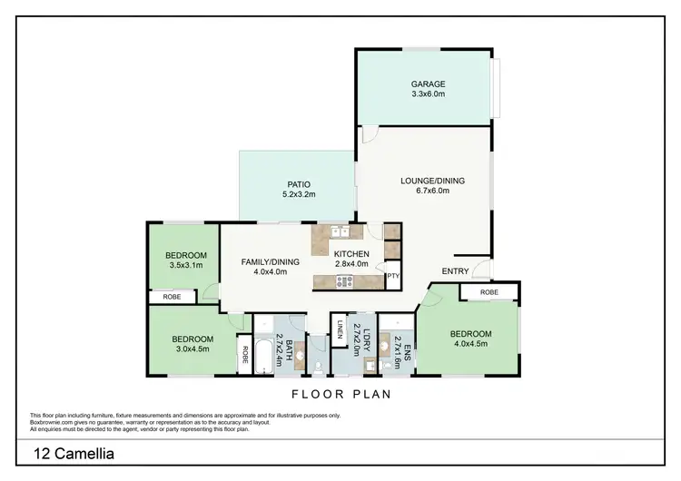 Floorplan of Homely house listing, 12 Camelia Court, Palmwoods QLD 4555