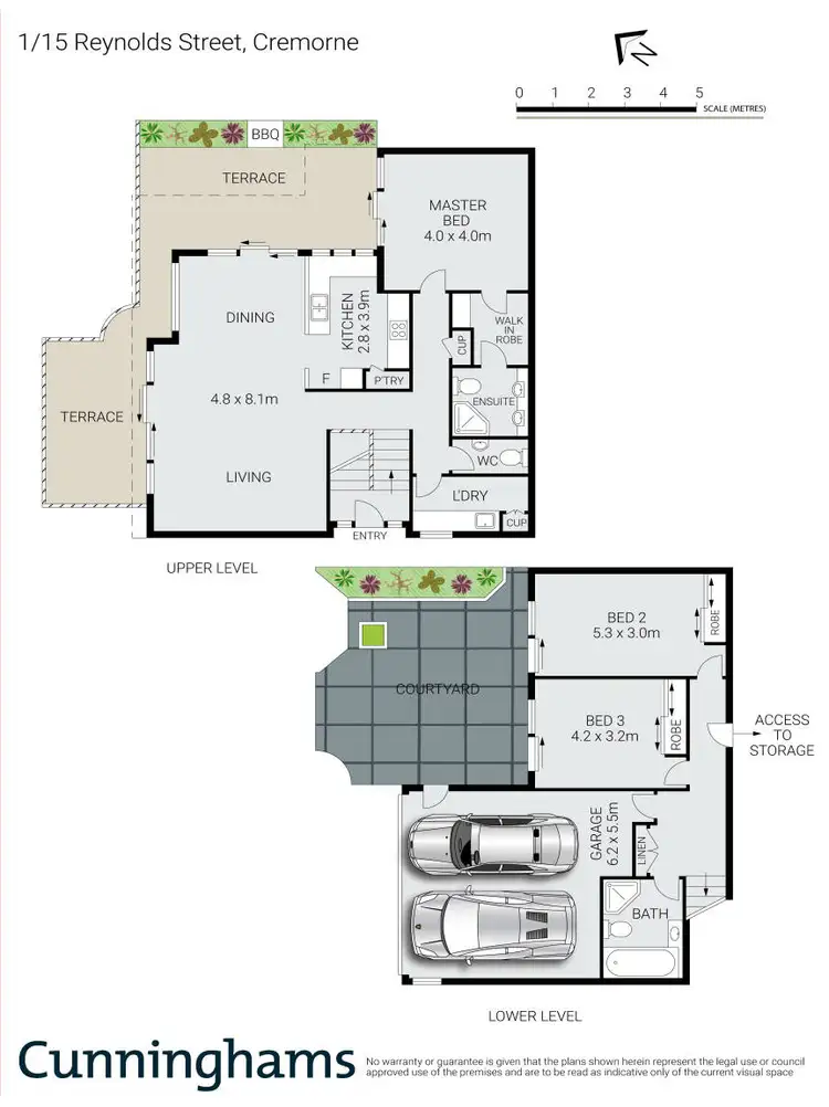Floorplan of Homely townhouse listing, 1/15 Reynolds Street, Cremorne NSW 2090