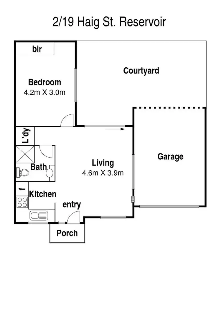 Floorplan of Homely unit listing, 2/19 Haig Street, Reservoir VIC 3073