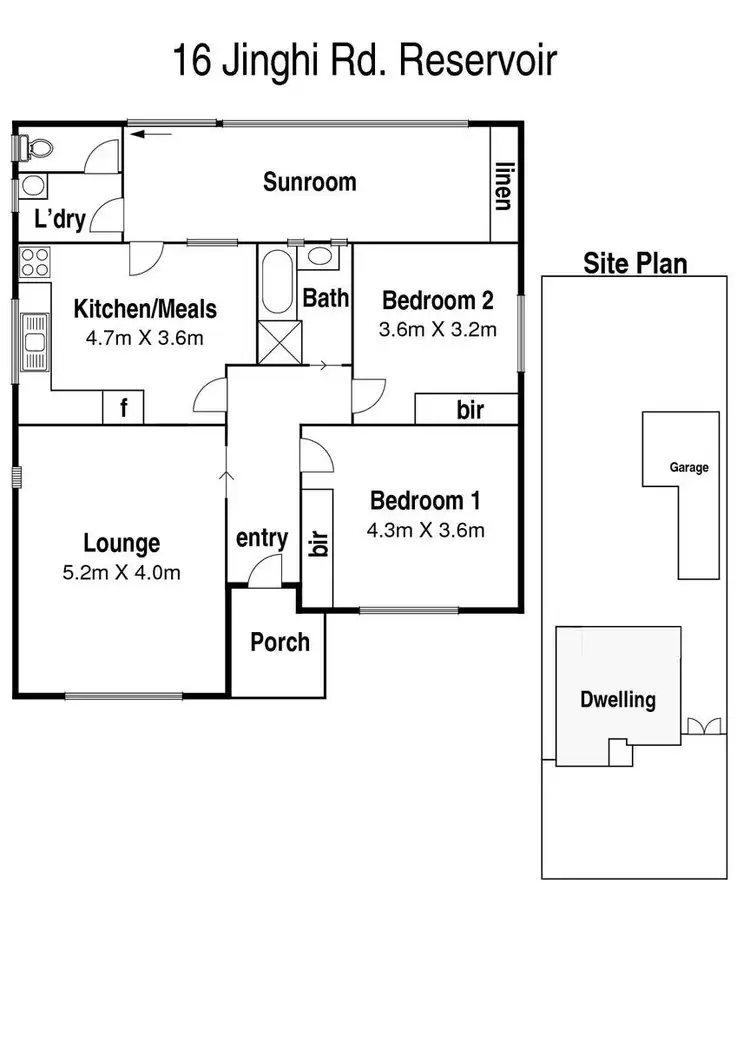 Floorplan of Homely house listing, 16 Jinghi Road, Reservoir VIC 3073