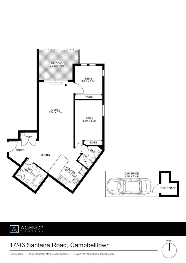 Floorplan of Homely unit listing, 17/43 Santana Road, Campbelltown NSW 2560
