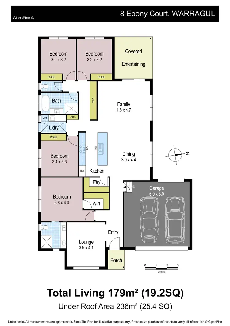 Floorplan of Homely house listing, 8 Ebony Court, Warragul VIC 3820