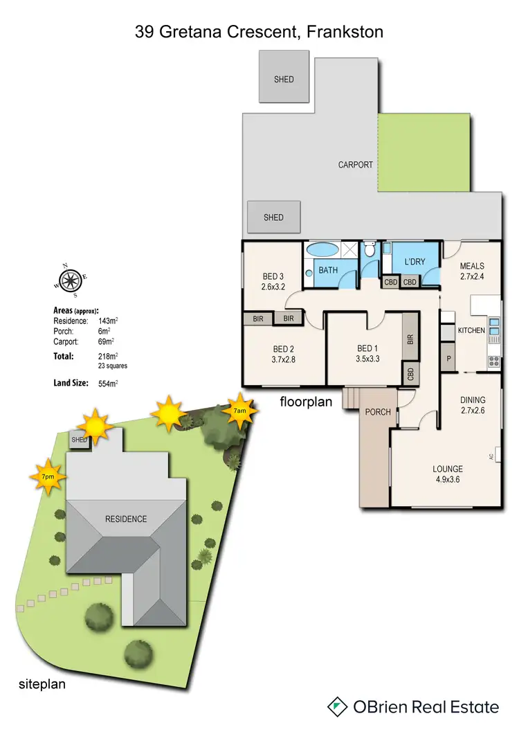 Floorplan of Homely house listing, 39 Gretana Crescent, Frankston VIC 3199