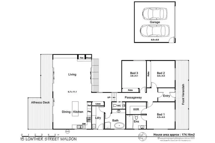 Floorplan of Homely house listing, 15 Lowther Street, Maldon VIC 3463