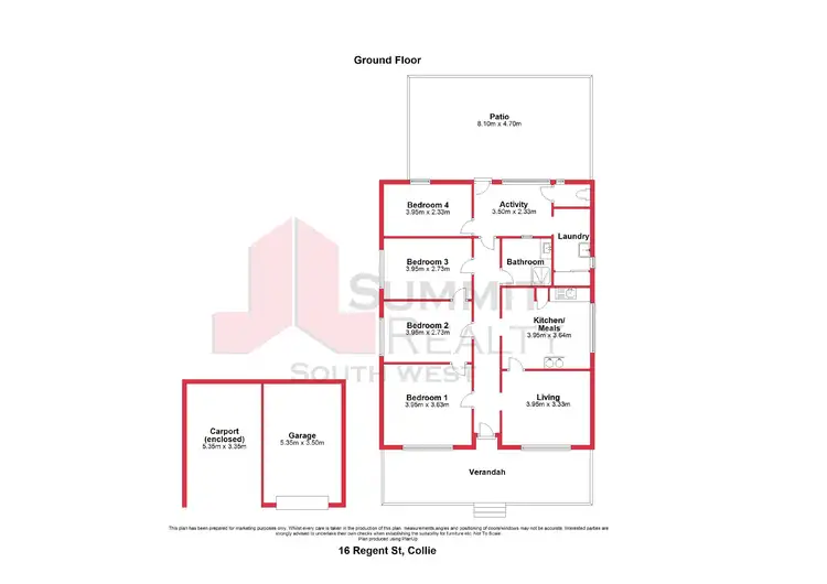 Floorplan of Homely house listing, 16 Regent Street, Collie WA 6225