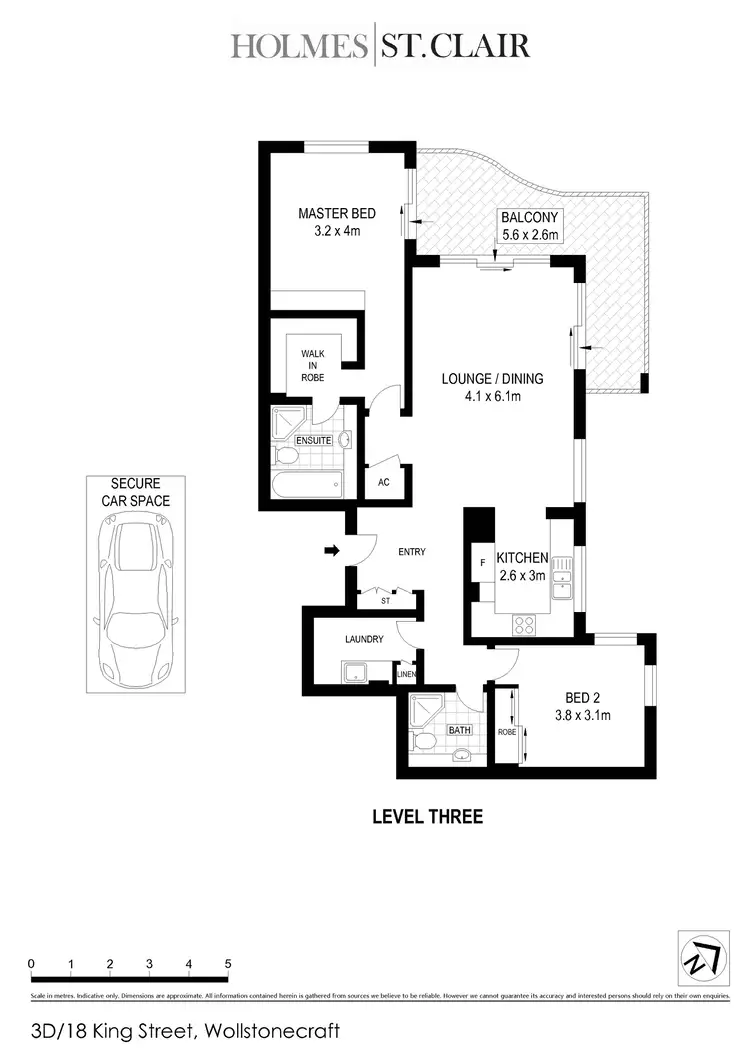Floorplan of Homely unit listing, 3D/18 King Street, Waverton NSW 2060