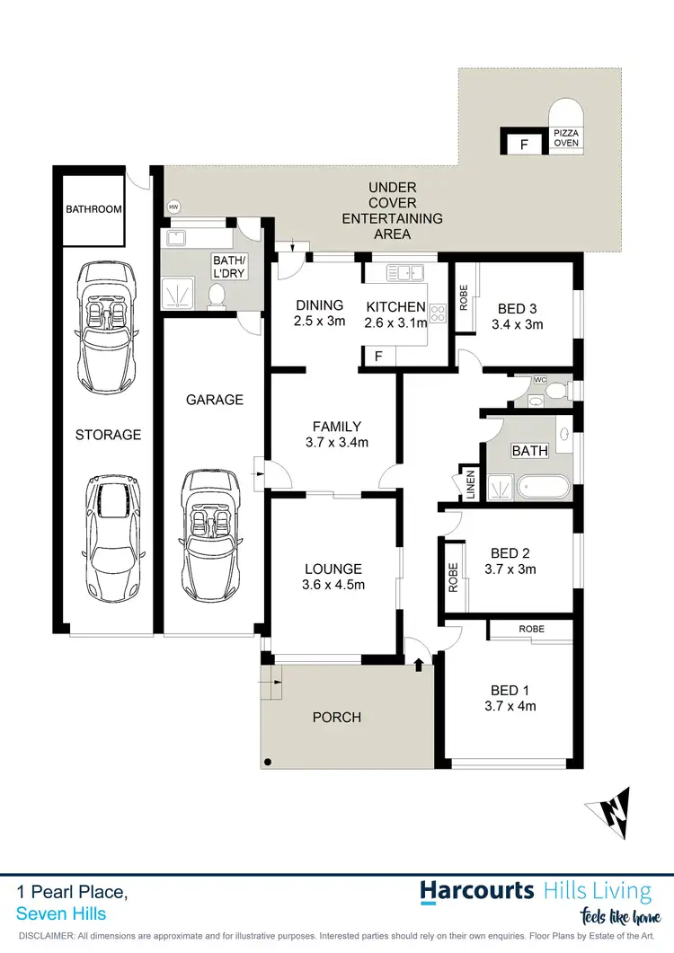 Floorplan of Homely house listing, 1 Pearl Place, Seven Hills NSW 2147