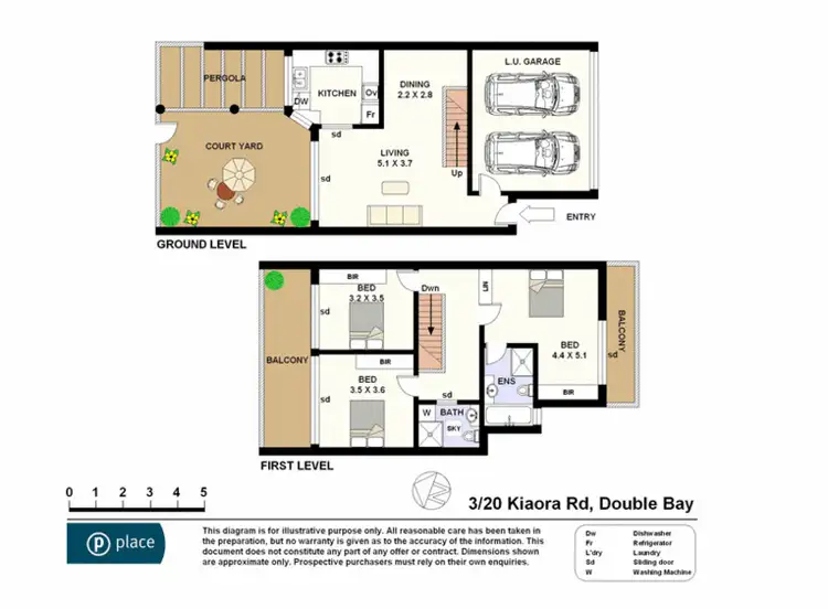 Floorplan of Homely townhouse listing, 3/20 Kiaora Road, Double Bay NSW 2028