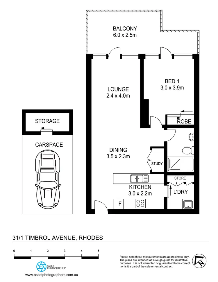 Floorplan of Homely apartment listing, 31/1 Timbrol Avenue, Rhodes NSW 2138