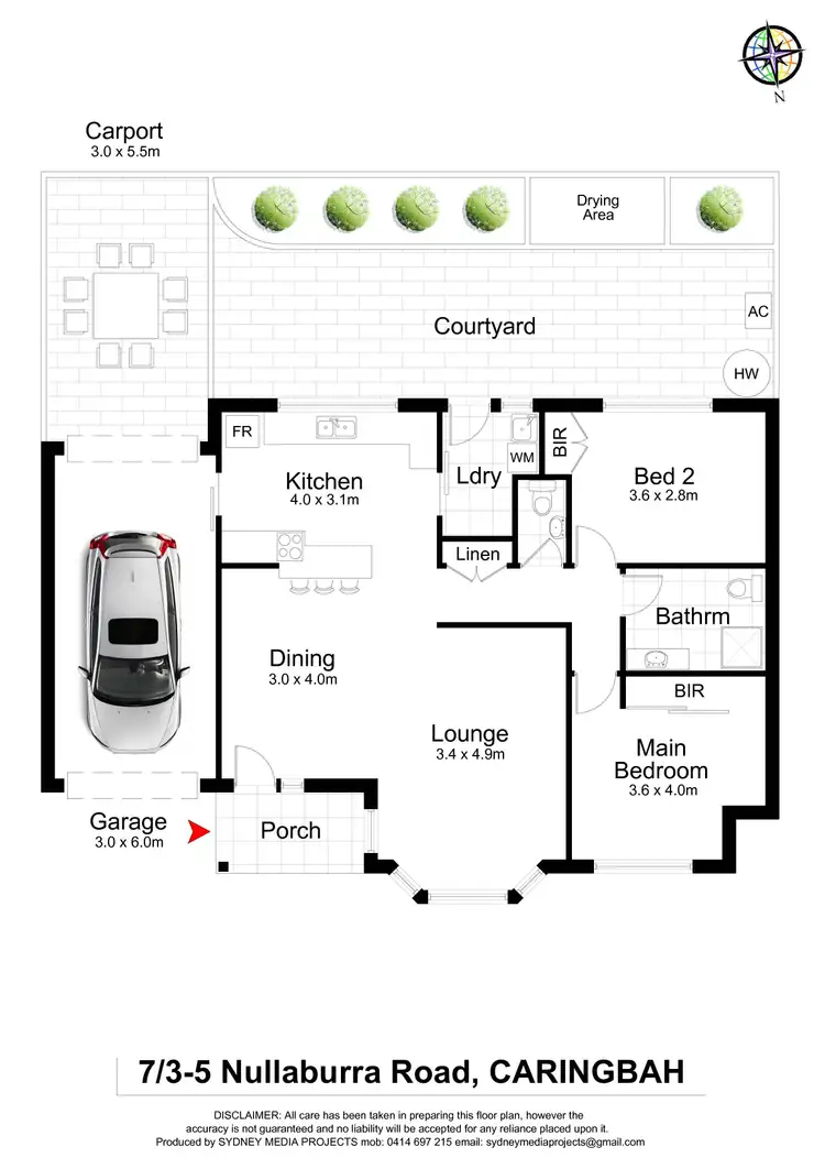 Floorplan of Homely villa listing, 7/3-5 Nullaburra Road, Caringbah NSW 2229