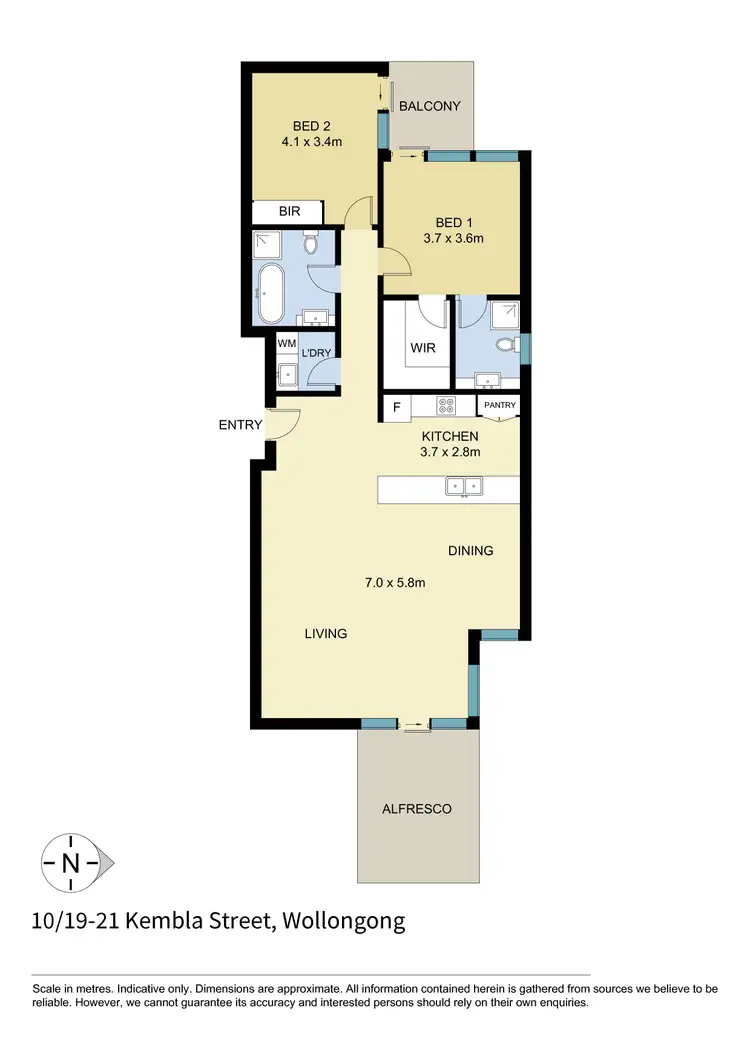 Floorplan of Homely apartment listing, 10/19-21 Kembla Street, Wollongong NSW 2500