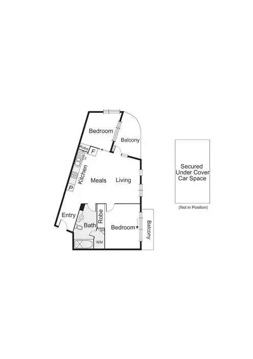 Floorplan of Homely apartment listing, 8/8 Graham Street, Port Melbourne VIC 3207