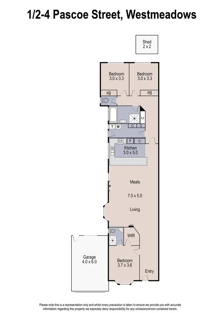 Floorplan of Homely house listing, 1/2-4 Pascoe Street, Westmeadows VIC 3049