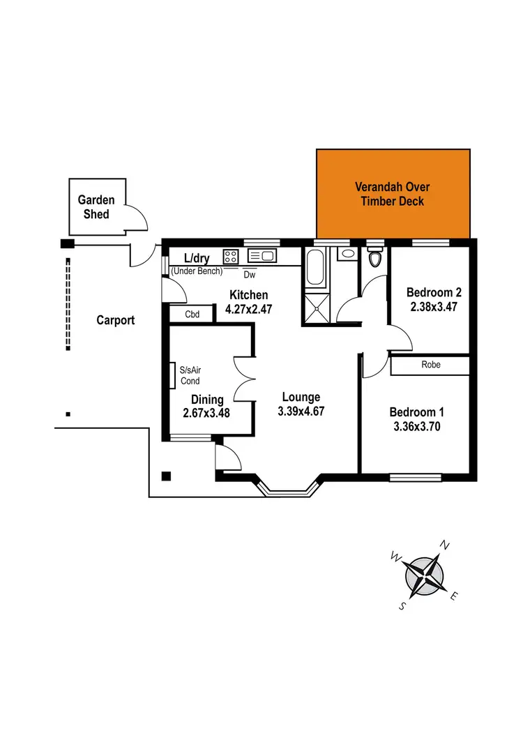 Floorplan of Homely unit listing, 2/15 Colton Road, Blackwood SA 5051
