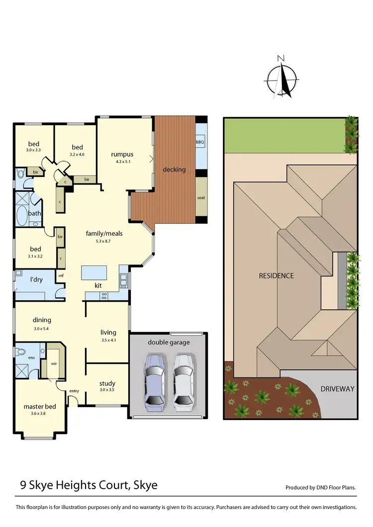 Floorplan of Homely house listing, 9 Skye Heights Court, Skye VIC 3977