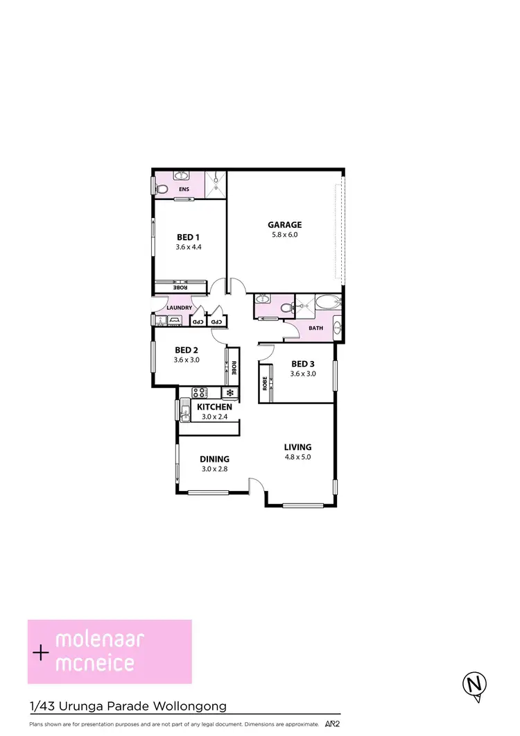 Floorplan of Homely house listing, 1/43 Urunga Parade, Wollongong NSW 2500