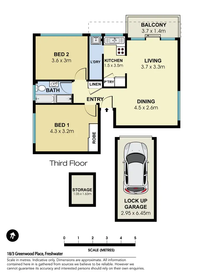 Floorplan of Homely apartment listing, 18/3 Greenwood Place, Freshwater NSW 2096