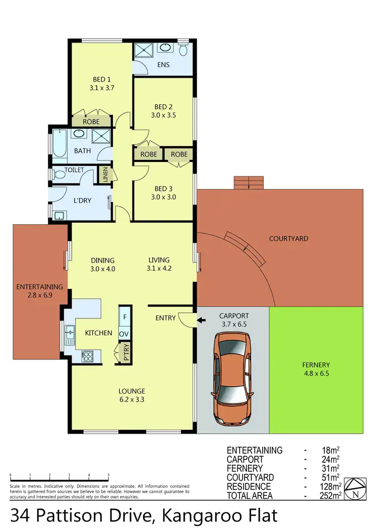 Floorplan of Homely house listing, 34 Pattison Drive, Kangaroo Flat VIC 3555