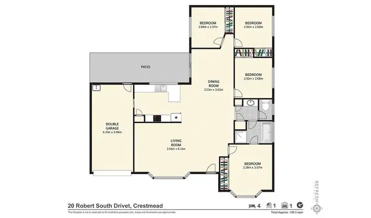 Floorplan of Homely house listing, 20 Robert South Drive, Crestmead QLD 4132