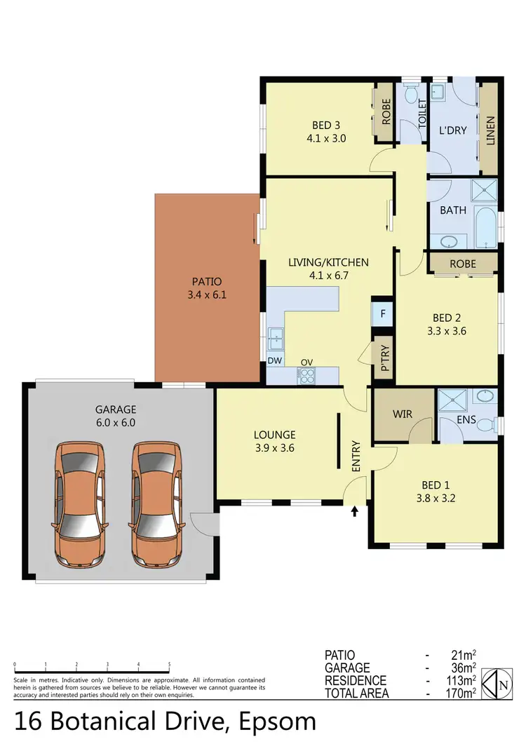 Floorplan of Homely house listing, 16 Botanical Drive, Epsom VIC 3551