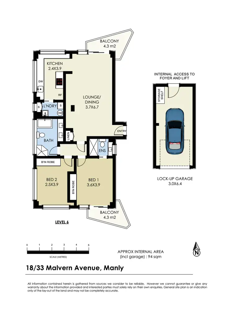 Floorplan of Homely apartment listing, 18/33 Malvern Avenue, Manly NSW 2095