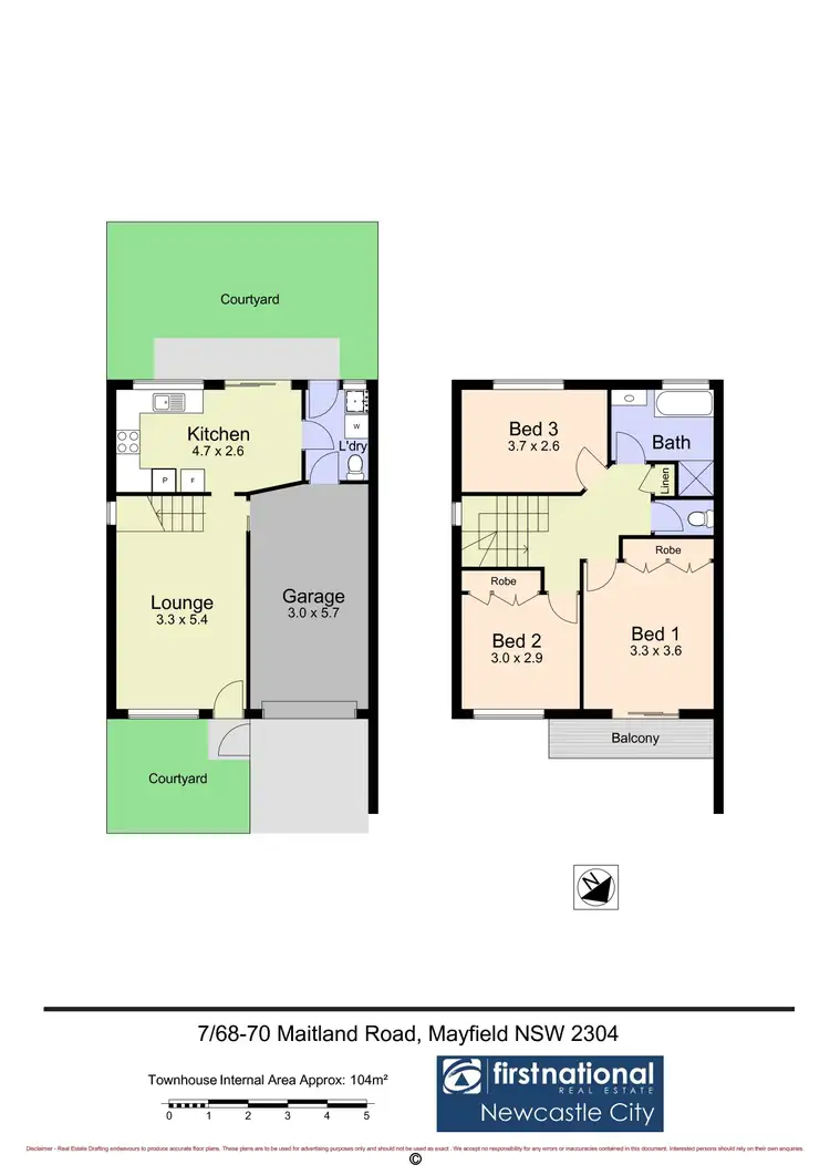 Floorplan of Homely townhouse listing, 7/68 Maitland Road, Mayfield NSW 2304