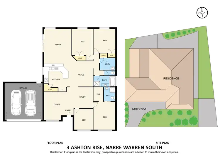 Floorplan of Homely house listing, 3 Ashton Rise, Narre Warren South VIC 3805