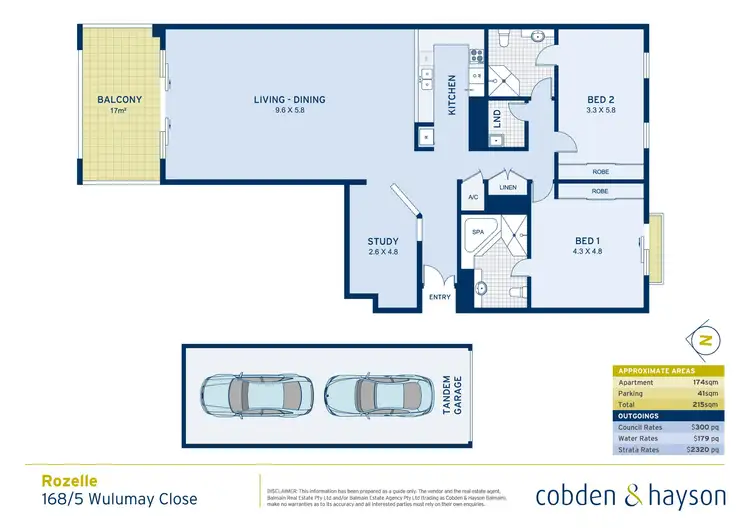 Floorplan of Homely apartment listing, 168/5 Wulumay Close, Rozelle NSW 2039