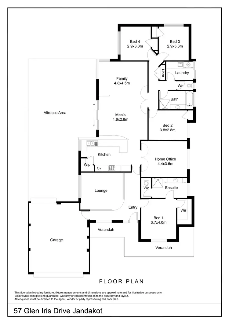 Floorplan of Homely house listing, 57 Glen Iris Drive, Jandakot WA 6164