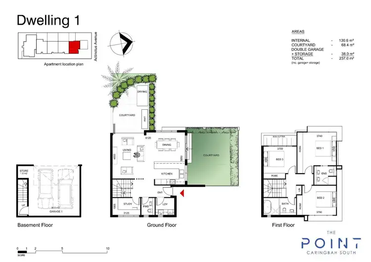 Floorplan of Homely townhouse listing, 1/2 Actinotus Avenue, Caringbah South NSW 2229