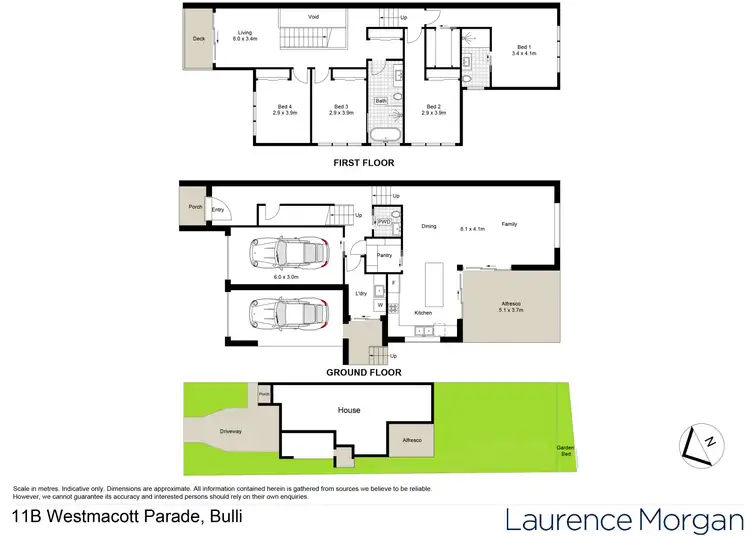 Floorplan of Homely semi-detached listing, 11B Westmacott Parade, Bulli NSW 2516