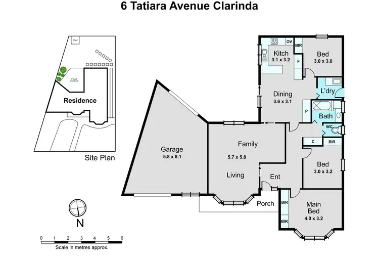 Floorplan of Homely house listing, 6 Tatiara Avenue, Clarinda VIC 3169