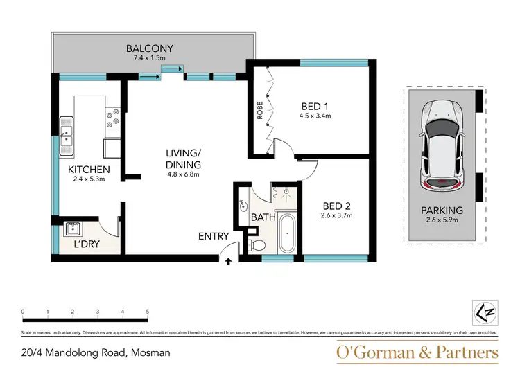 Floorplan of Homely apartment listing, 20/4 Mandolong Road, Mosman NSW 2088