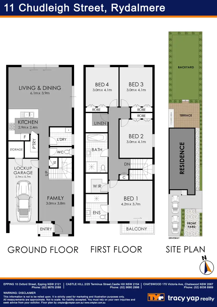 Floorplan of Homely semi-detached listing, 11 Chudleigh Street, Rydalmere NSW 2116