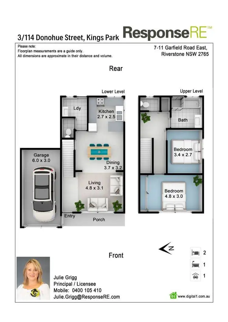 Floorplan of Homely townhouse listing, 3/114 Donohue Street, Kings Park NSW 2148